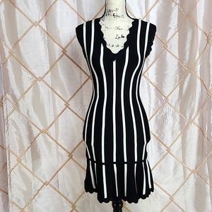 Black and White Striped Dress